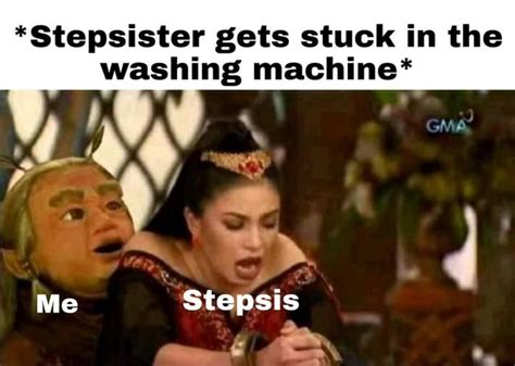 stepsister gets stuck in the washing machine me stepsis i na ifunny