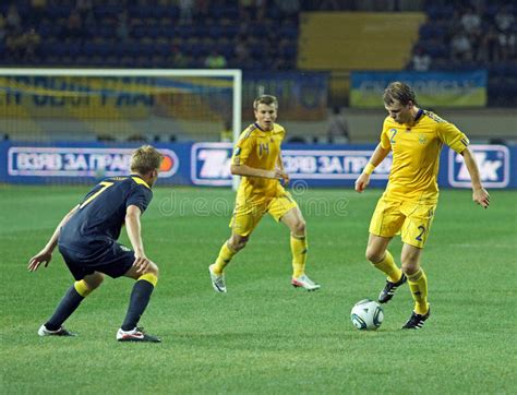 Ukraine Sweden National Teams Football Match Editorial Photography