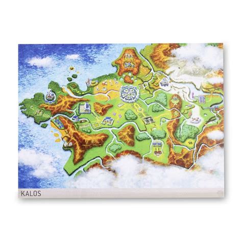 kalos pokemon region maps poster pokemon center official site