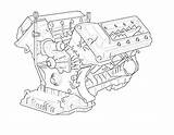 Engine V8 Drawing V12 Getdrawings 4l sketch template