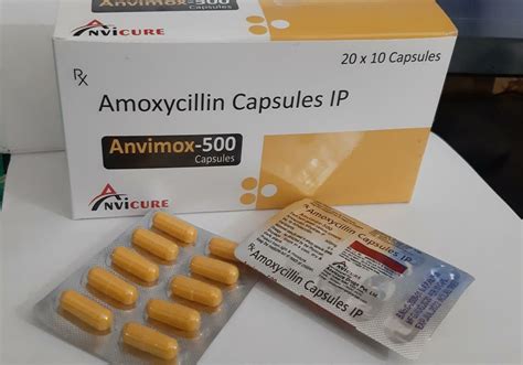 Anvimox 500 500 Mg Amoxicillin Capsules Ip Rs 1400 Box Anvicure Drugs