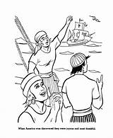 Columbus Christopher Sailors Getdrawings Coloringhome sketch template