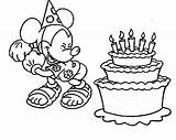 Coloring Mickey Birthday Mouse Pages Happy Minnie Color Baby Printable Spongebob Friends Cake Precious Moments Aunt Coloring4free Drawing Grandma House sketch template