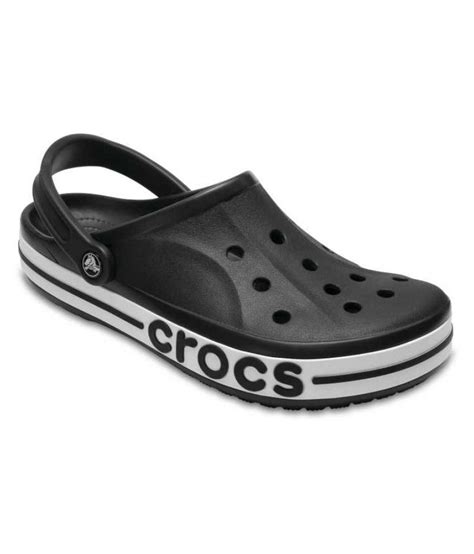 lowest price crocs men black clogs sandal price  india specifications