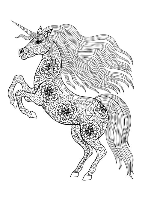 beautiful unicorn coloring pages