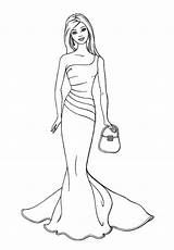 Coloring Pages Models Model Fashion Getdrawings sketch template