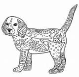 Ausmalbilder Erwachsene Hunde Antistress Tiere Zentangle Puppy Mandalas Adulto Patterns Drawn Colora Pferde Kolorowanki Imprimir Zwierzeta Dogs Owalo sketch template