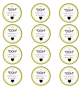 school gift play doh labels     learning tpt