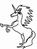 Unicorn Coloring Pages Drawing Printable Easy Rearing Simple Colouring Baby Kids Colorings Categories Getdrawings sketch template