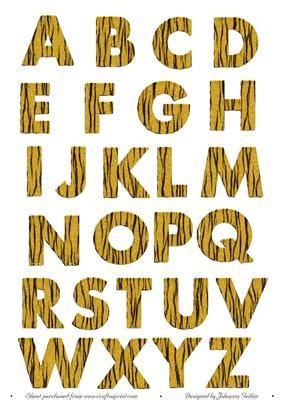 tiger print capital letters alphabet lettering alphabet alphabet