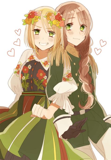 Hetalia Fem Poland And Fem Lithuania Lithuania Hetalia Lithuania Flag