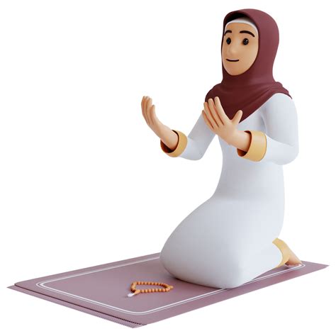 3d Rendering Muslimische Frauen Beten 9312677 Png