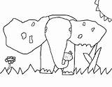Elefante Colorir Comer Comiendo Mangia Colorare Acolore Outline Disegni sketch template