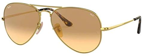 Ray Ban 0rb3689 Polarized Aviator Sunglasses Brushed Gold 55 0 Mm In