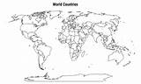 Outline Continents Printablee sketch template