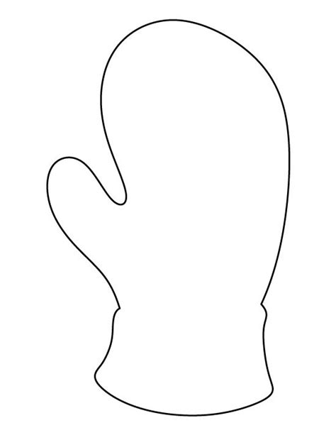 mitten pattern   printable outline  crafts creating stencils