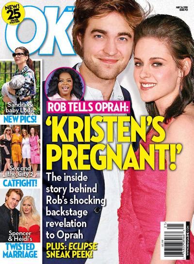 Rob Tells Oprah Kristen S Pregnant