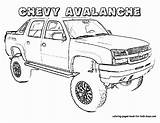 Avalanche Gmc Pickup Trucks Dodge Mewarnai Mobil Mud Navara Designlooter sketch template