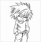 Lawliet Kidding Swung Chuckled Tux Twirling Coloriages sketch template
