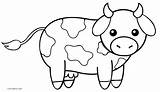 Cow Coloring Pages Animal Printable Baby Cartoon Template Farm Color Cows Kids Print Sheets Colour Spots Book Cool2bkids Google sketch template