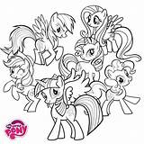 Pony Coloring Little Pages Friendship Magic Mlp Kids Printable Mane Unicorn Six Ponies Princess Book Mermaid Girls Show Horse Bestcoloringpagesforkids sketch template