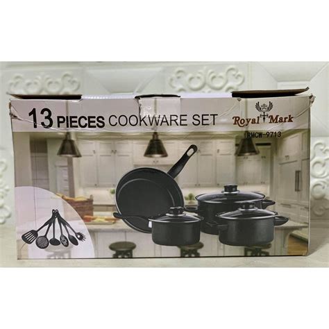royal mark  pieces kitchenware cookware set  stick soup pot