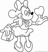 Minnie Mouse Coloring Heart Pages Cartoon Coloringpages101 Color sketch template