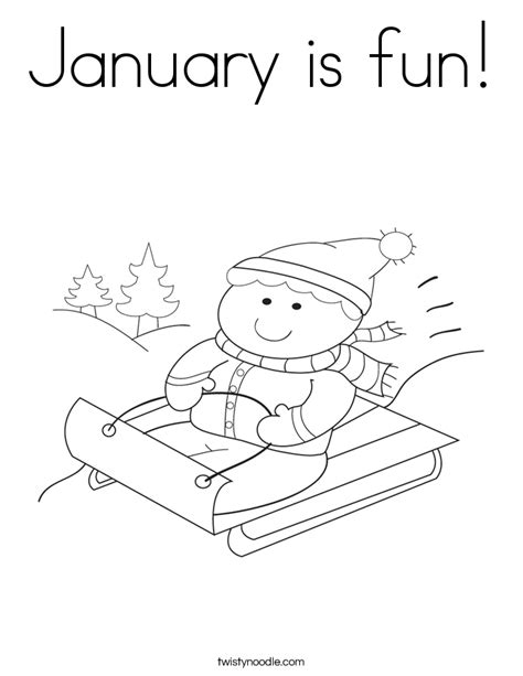 coloring pages   month  january coloring pages
