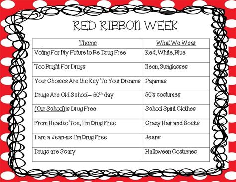 lovable red ribbon week ideas  elementary school