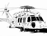 Helicopter Drawings Sea Mh Military Hsc Chargers Coloring Sikorsky Two Drawing Ink Aircraft Combat Squadron Knighthawk Six 60s Pages Choose sketch template