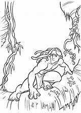 Coloring Tarzan Pages Book Disney Coloriage Printables Info sketch template