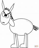 Colorear Burro Donkeys Lucia Asini Asinello Stampare Asino Stilizzato sketch template