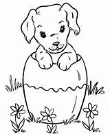 Coloring Dogs Puppies Pages Puppy Kids Cute Dog Color Children Flowers Printable Sheets Simple Kitten sketch template