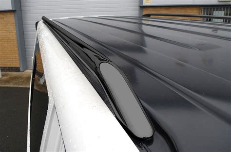 vw   lwb transporter roof rails oe genuine style black roof bars external ebay