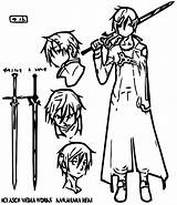 Coloring Character Kirito Cartoonize Wecoloringpage sketch template