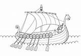 Vikingo Drakkar Barco Vikingos Remos Viki Haber Tantos sketch template