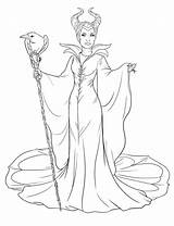 Maleficent Coloring Drawing Colorare Da Print Disegni sketch template