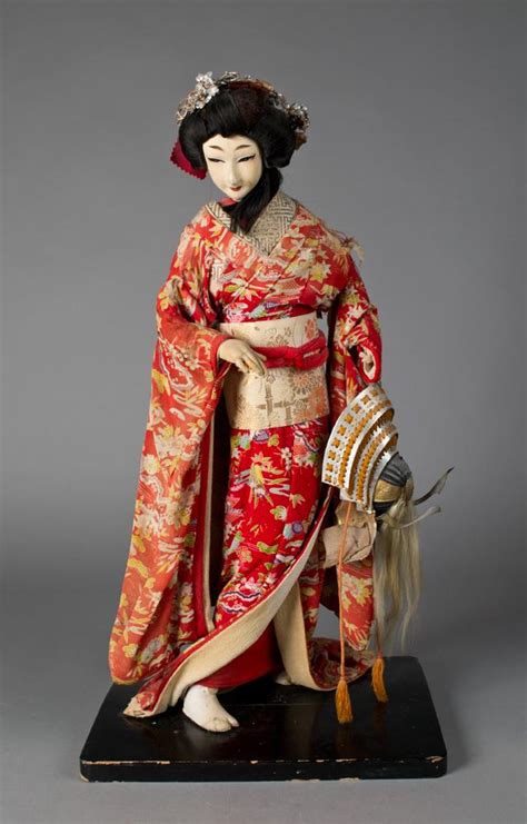 Japanese Cloth And Composition Standing Doll