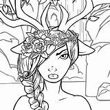 Deer Woman Gitter Alesia sketch template