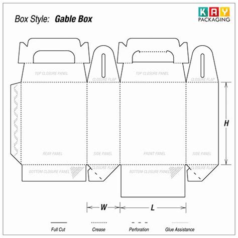 printable gable box template