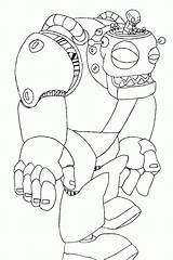 Coloring Robot Pages Sheets Zombie Halloween Big Popular Cartoon sketch template