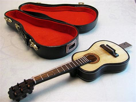 custom mini guitar usb drive     carrying case