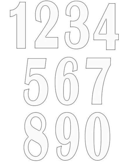 numbers templates stencils printables  stencils printables