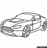 Vantage Voiture Supercars Mezzi Macchine Trasporto Vanquish Colorier Mclaren Imprimable Prototype Automobili Martini V8 Warna Printmania Thecolor sketch template