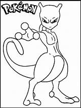 Mewtwo Coloring Pokemon Mega Pages sketch template