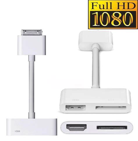 dock connector  hdmi hdtv tv adapter cable  apple ipad   iphone   ipod  mobile phone