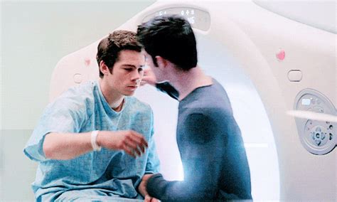 scott and stiles hug s find and share on giphy