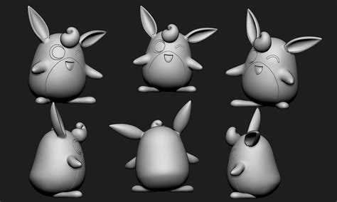 Pokemon Wigglytuff With 2 Different Poses 3d Model 3d Printable