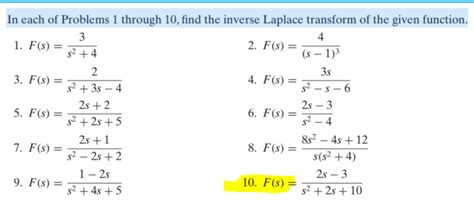 Solved In Each Of Problems 1 Through 10 Find The Inverse