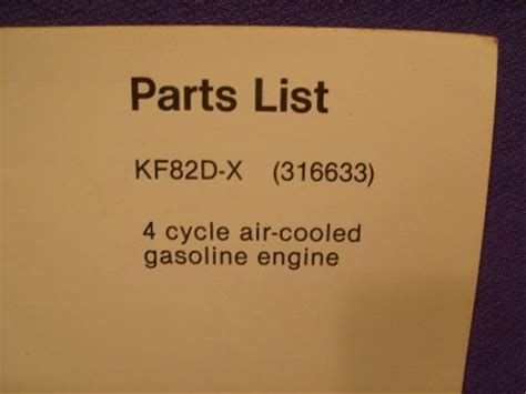 kawasaki kfd  parts list  cycle gas engine ebay